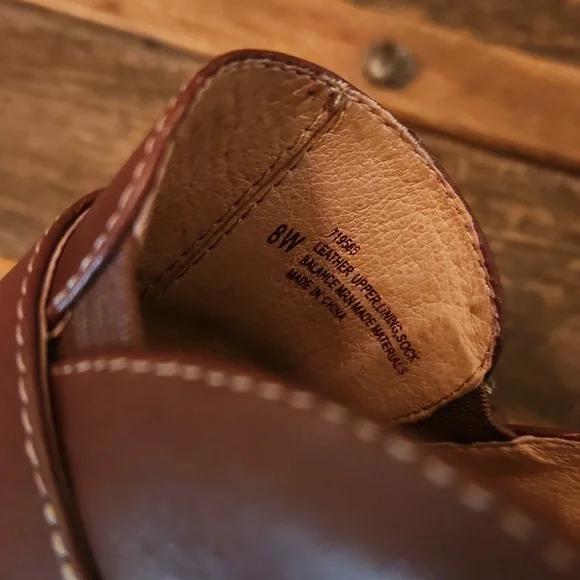 Softspots Brown Leather Loafer Mule - Picture 9 of 10